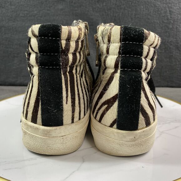 Vintage Havana High Top Gladice Zebra Stud Pink Sneakers Women’s 8 Zipper LaceUp - Picture 5 of 15